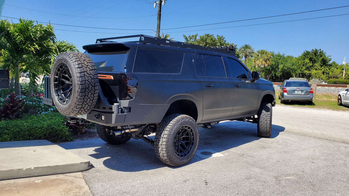 2021+ Chevy Suburban| GMC Yukon XL HIGH CLEARANCE DUAL SWING OUT REAR BUMPER