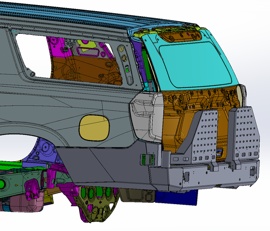 2021+ Chevy Tahoe | GMC Yukon HIGH CLEARANCE DUAL SWING OUT REAR BUMPER